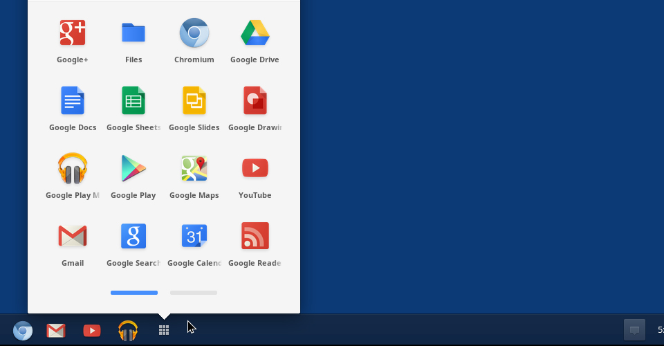 Screenshot von Chrome OS